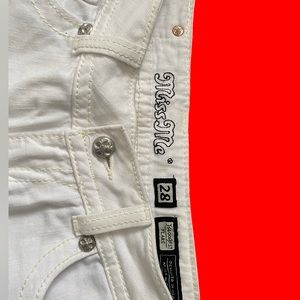 White low rise flare miss me jeans!